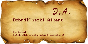 Dobránszki Albert névjegykártya